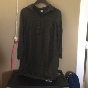 Old navy olive green tunic style dress